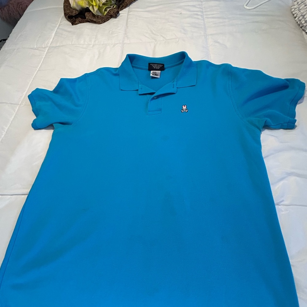Psycho Bunny Men's Blue Polo Shirt